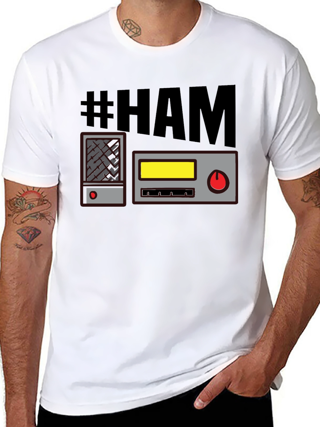 #HAM Radio T-Shirt - Black Comfy Casual Tee