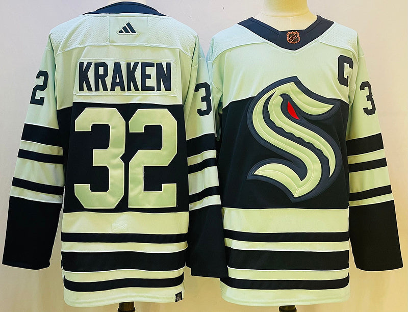 Men's Seattle Kraken Kraken #32 Blue Game Jerseys
