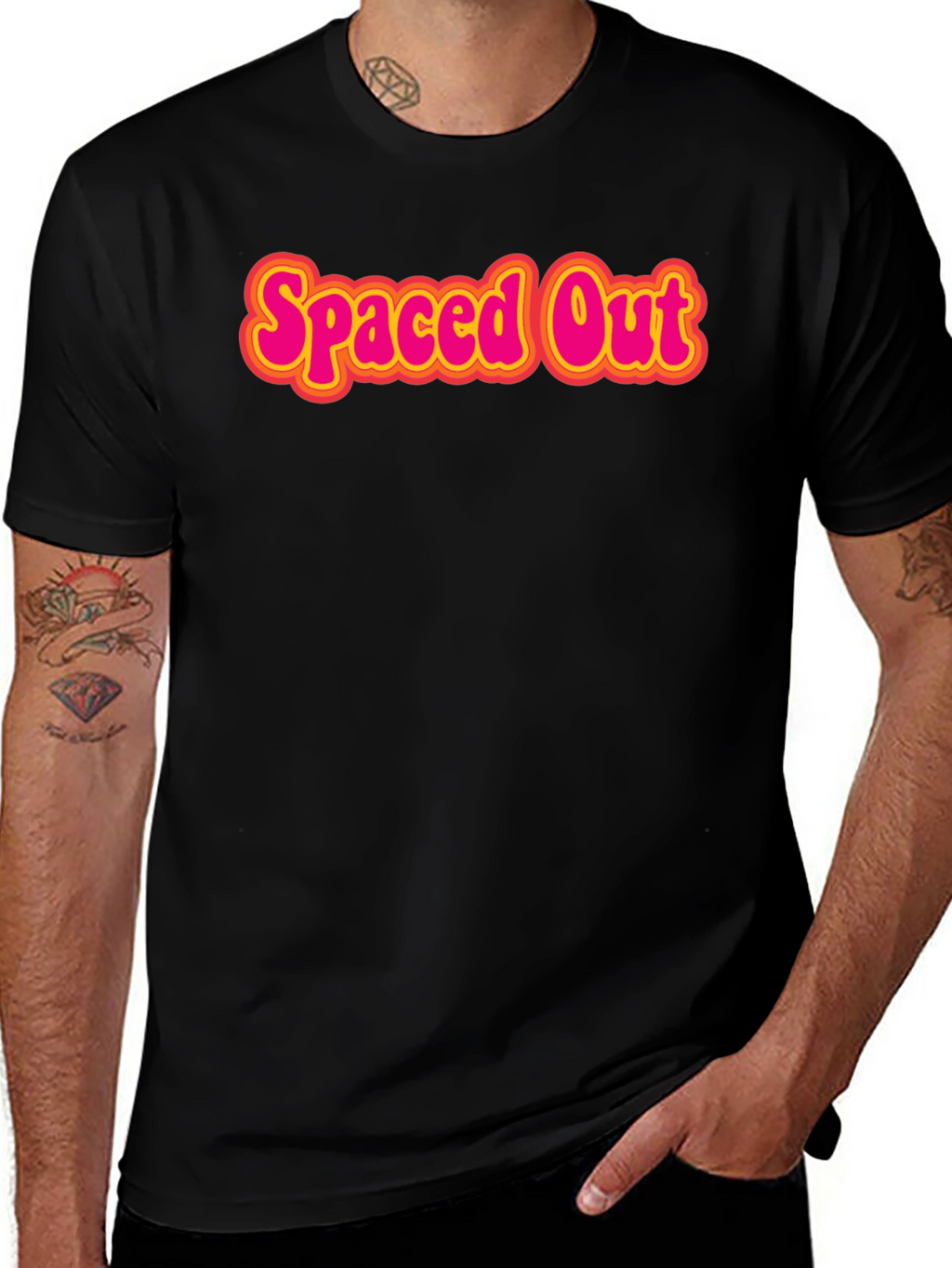 Spaced Out Graphic T-Shirt - Retro Style
