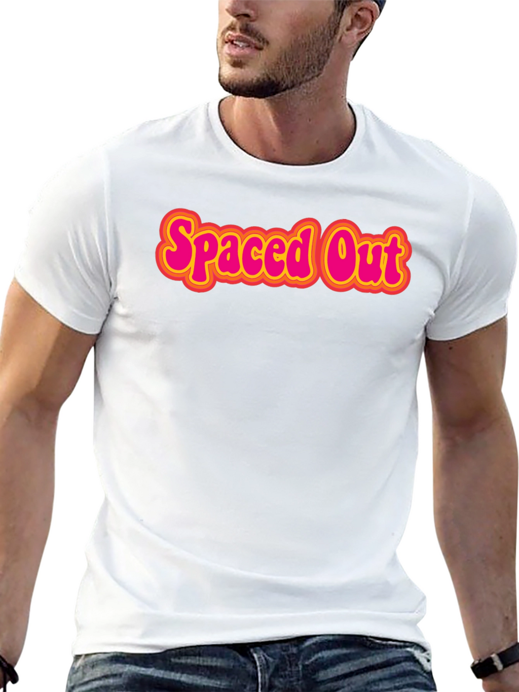 Spaced Out Graphic T-Shirt - Retro Style