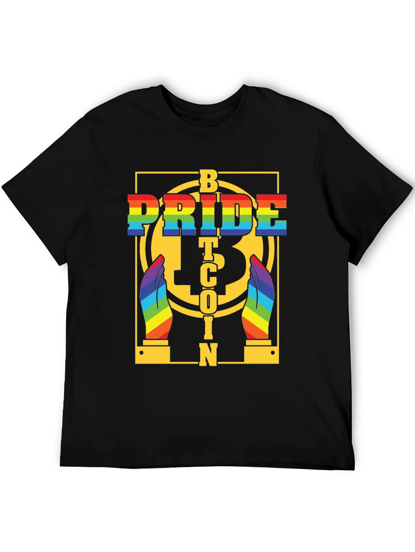 Bitcoin Pride T-Shirt - Rainbow LGBTQ+ Crypto Tee