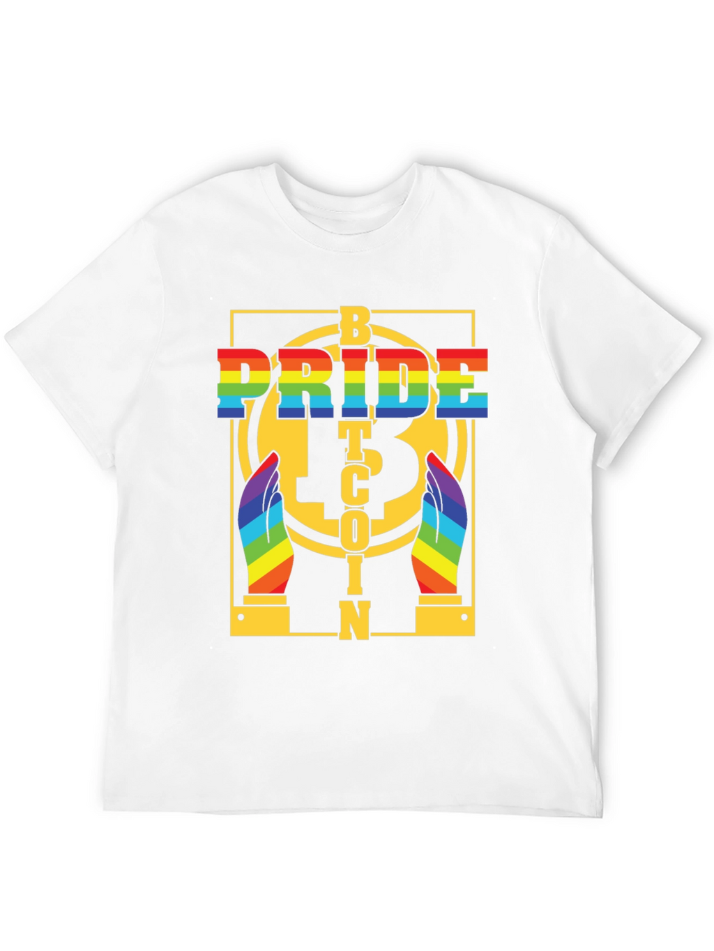 Bitcoin Pride T-Shirt - Rainbow LGBTQ+ Crypto Tee