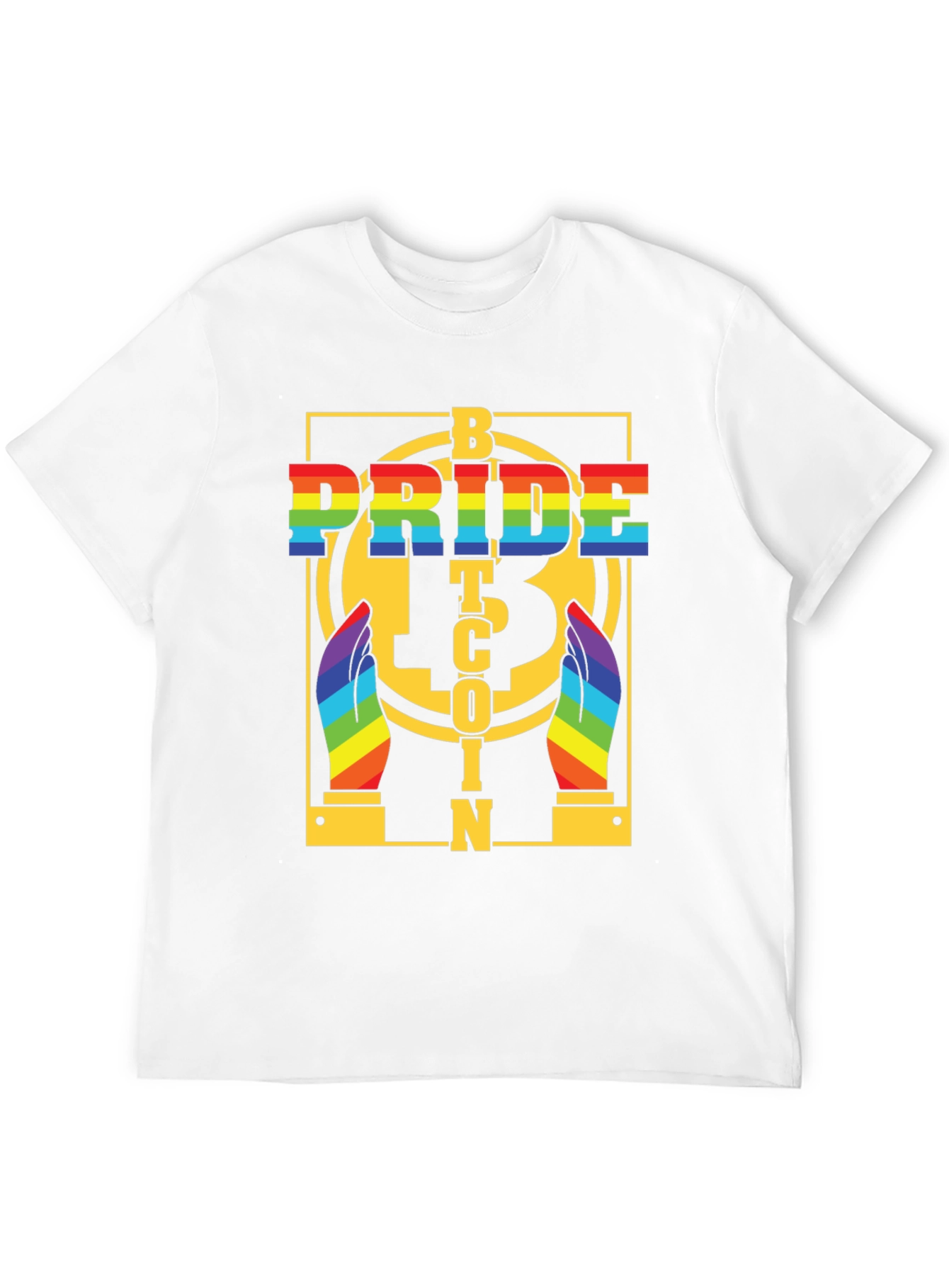Bitcoin Pride T-Shirt - Rainbow LGBTQ+ Crypto Tee