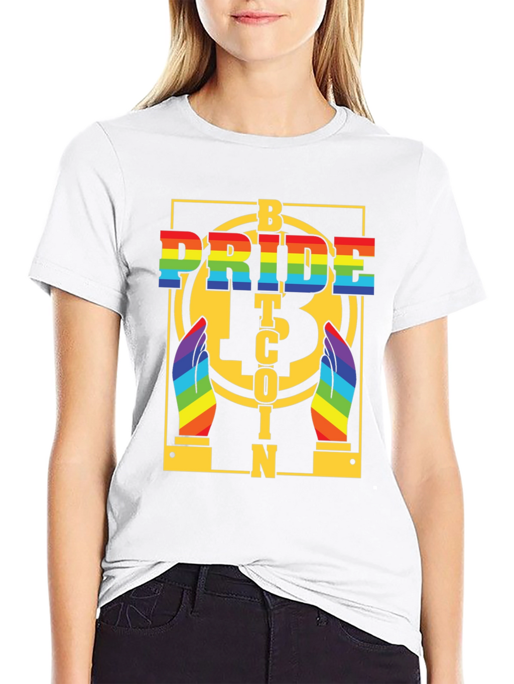 Bitcoin Pride T-Shirt - Rainbow LGBTQ+ Crypto Tee