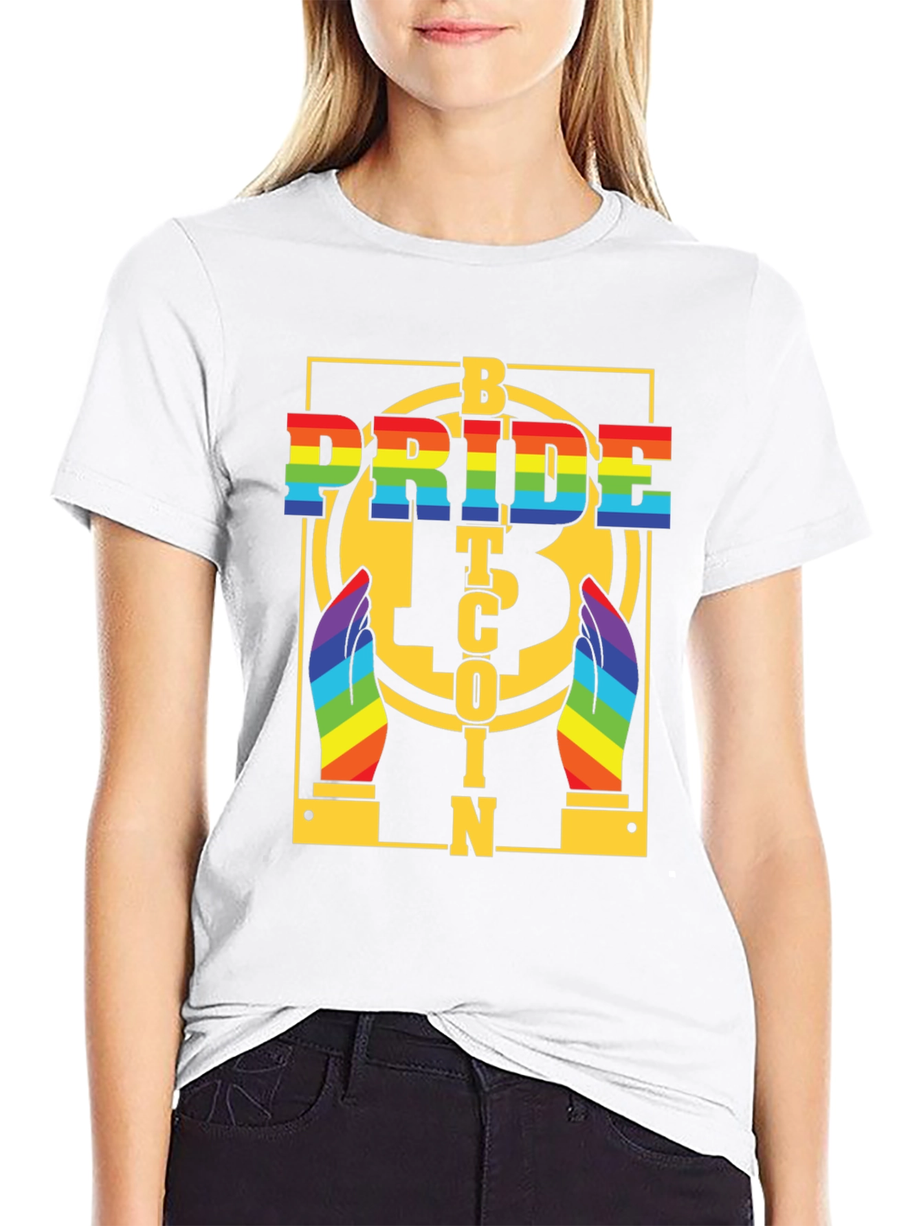 Bitcoin Pride T-Shirt - Rainbow LGBTQ+ Crypto Tee