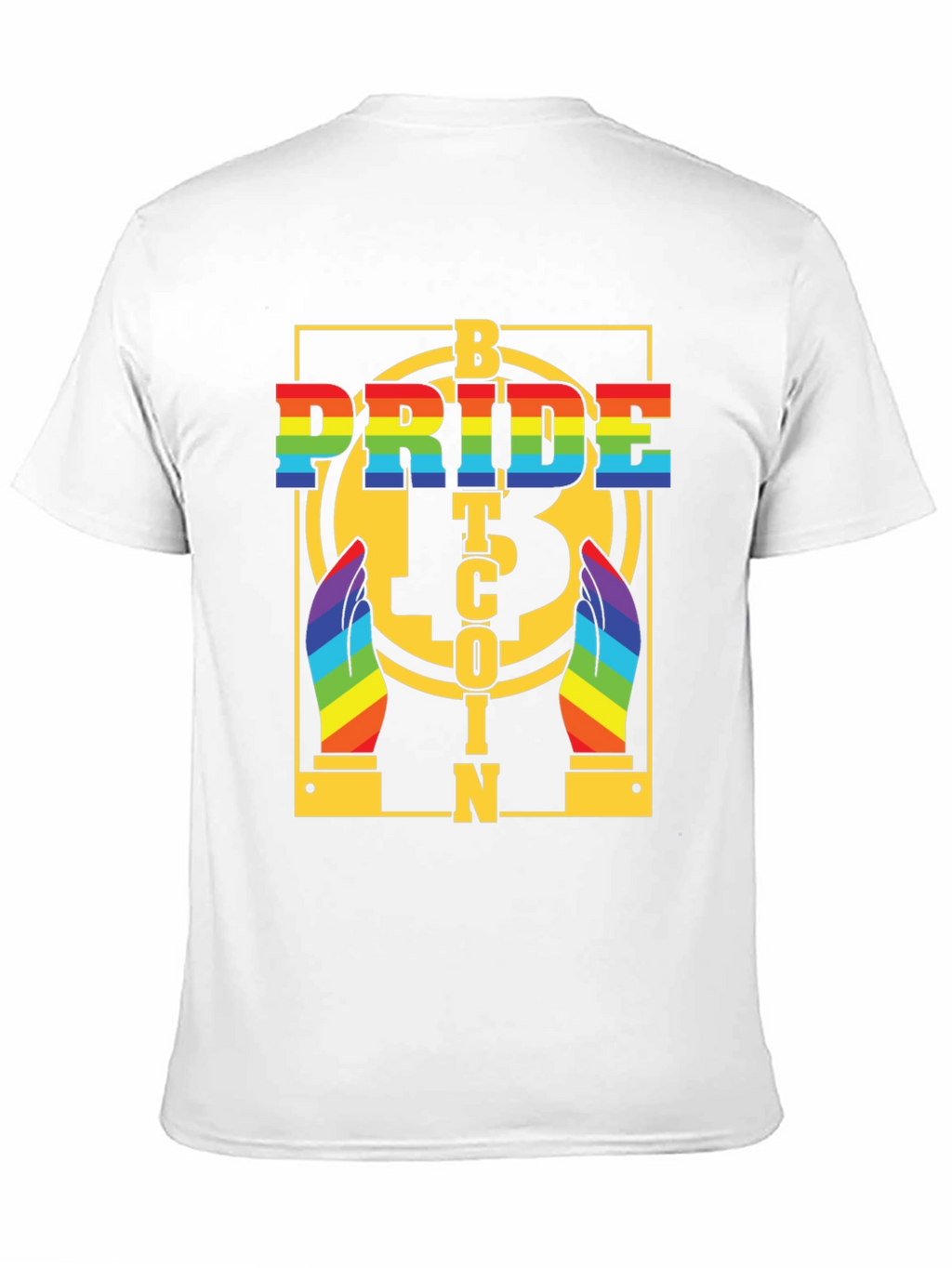 Bitcoin Pride T-Shirt - Rainbow LGBTQ+ Crypto Tee
