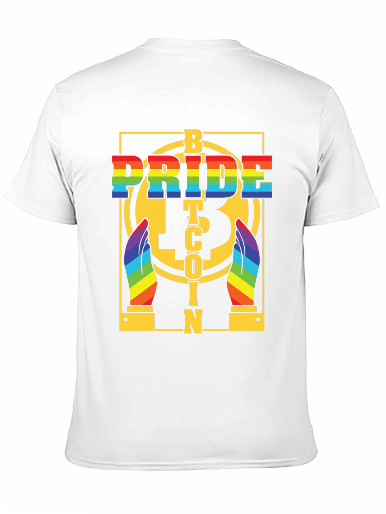 Bitcoin Pride T-Shirt - Rainbow LGBTQ+ Crypto Tee