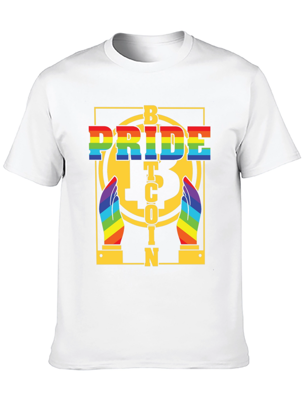 Bitcoin Pride T-Shirt - Rainbow LGBTQ+ Crypto Tee