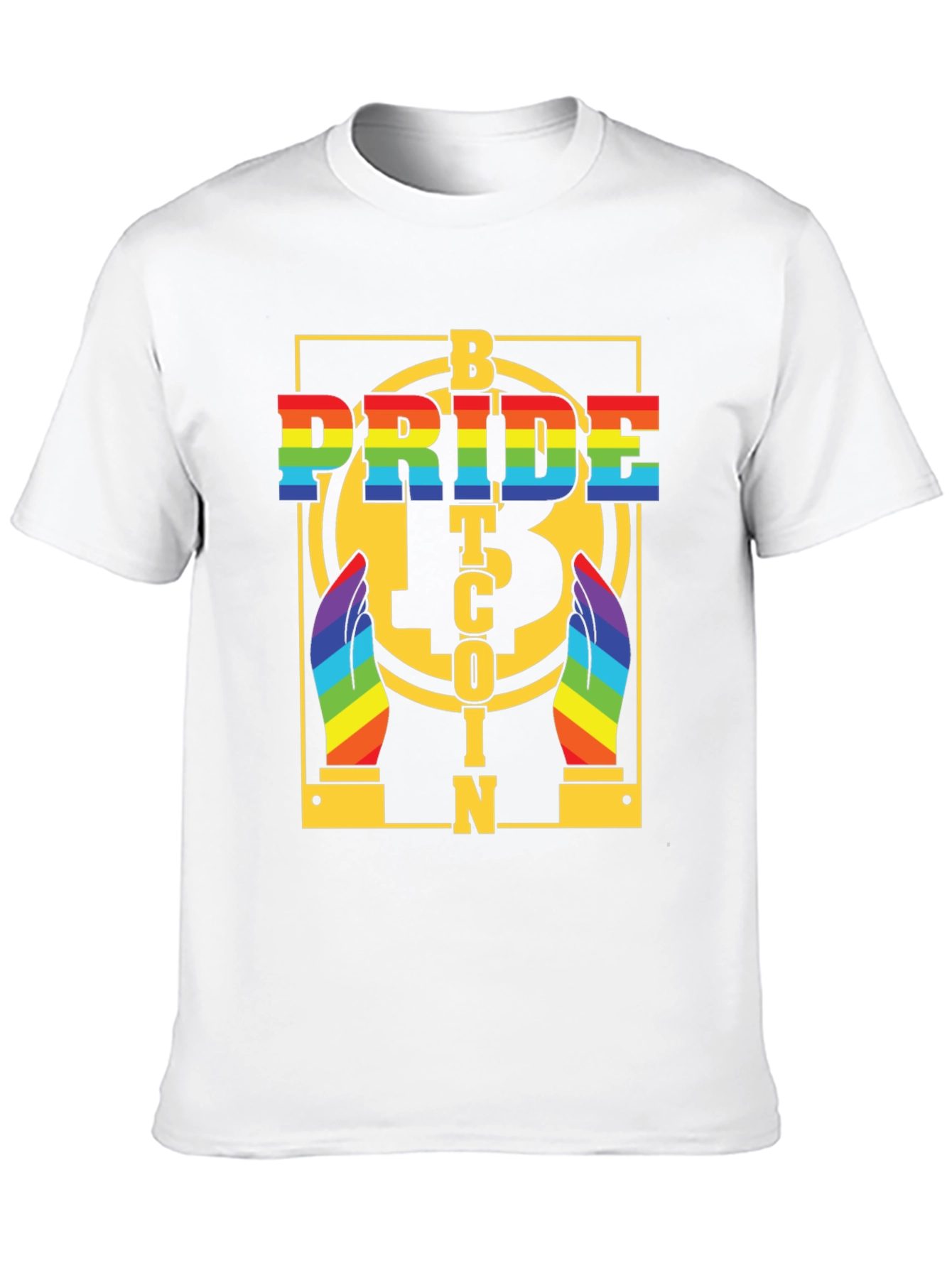 Bitcoin Pride T-Shirt - Rainbow LGBTQ+ Crypto Tee