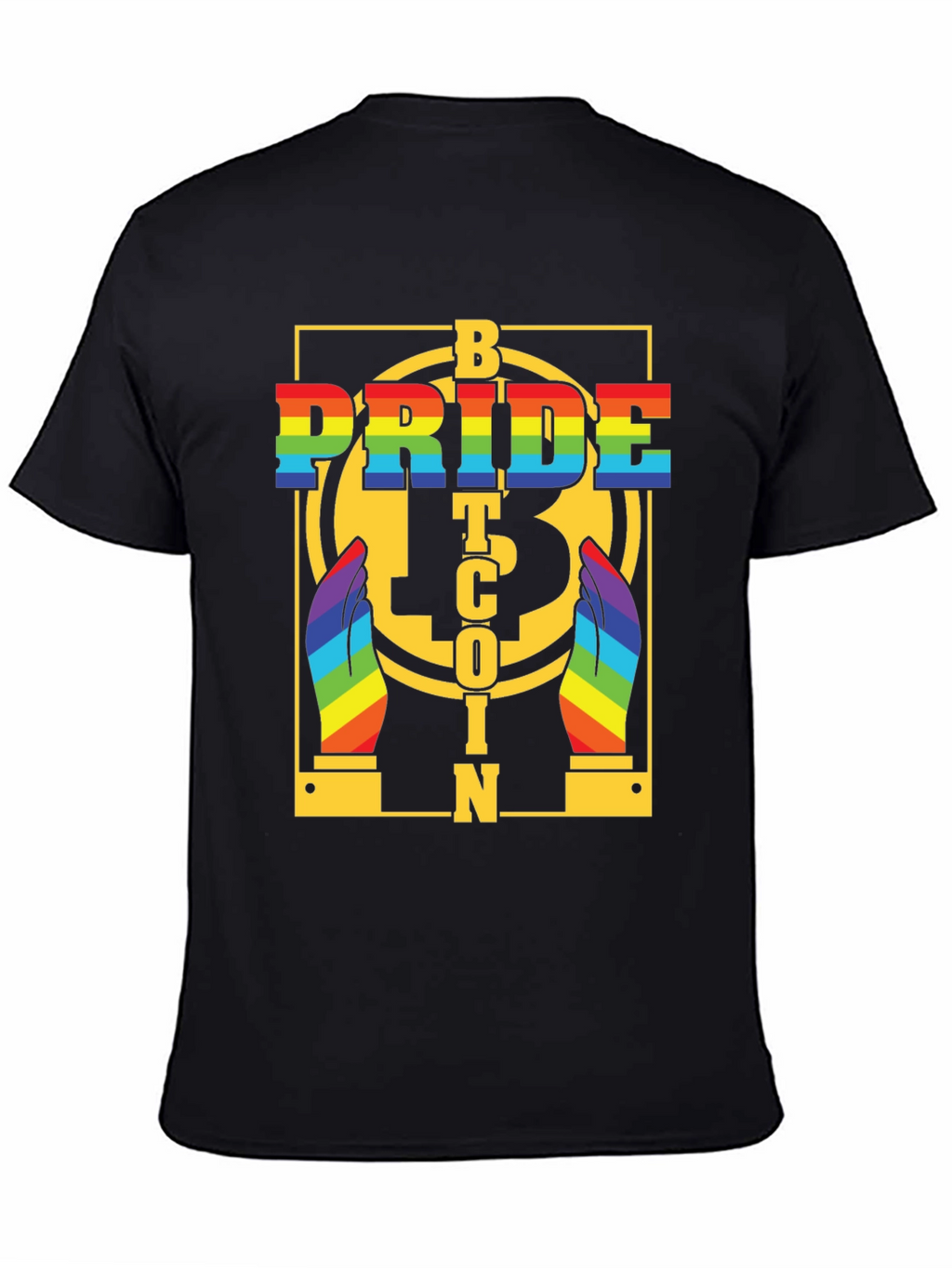 Bitcoin Pride T-Shirt - Rainbow LGBTQ+ Crypto Tee