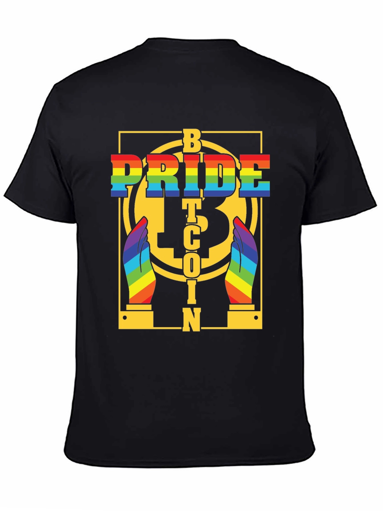 Bitcoin Pride T-Shirt - Rainbow LGBTQ+ Crypto Tee