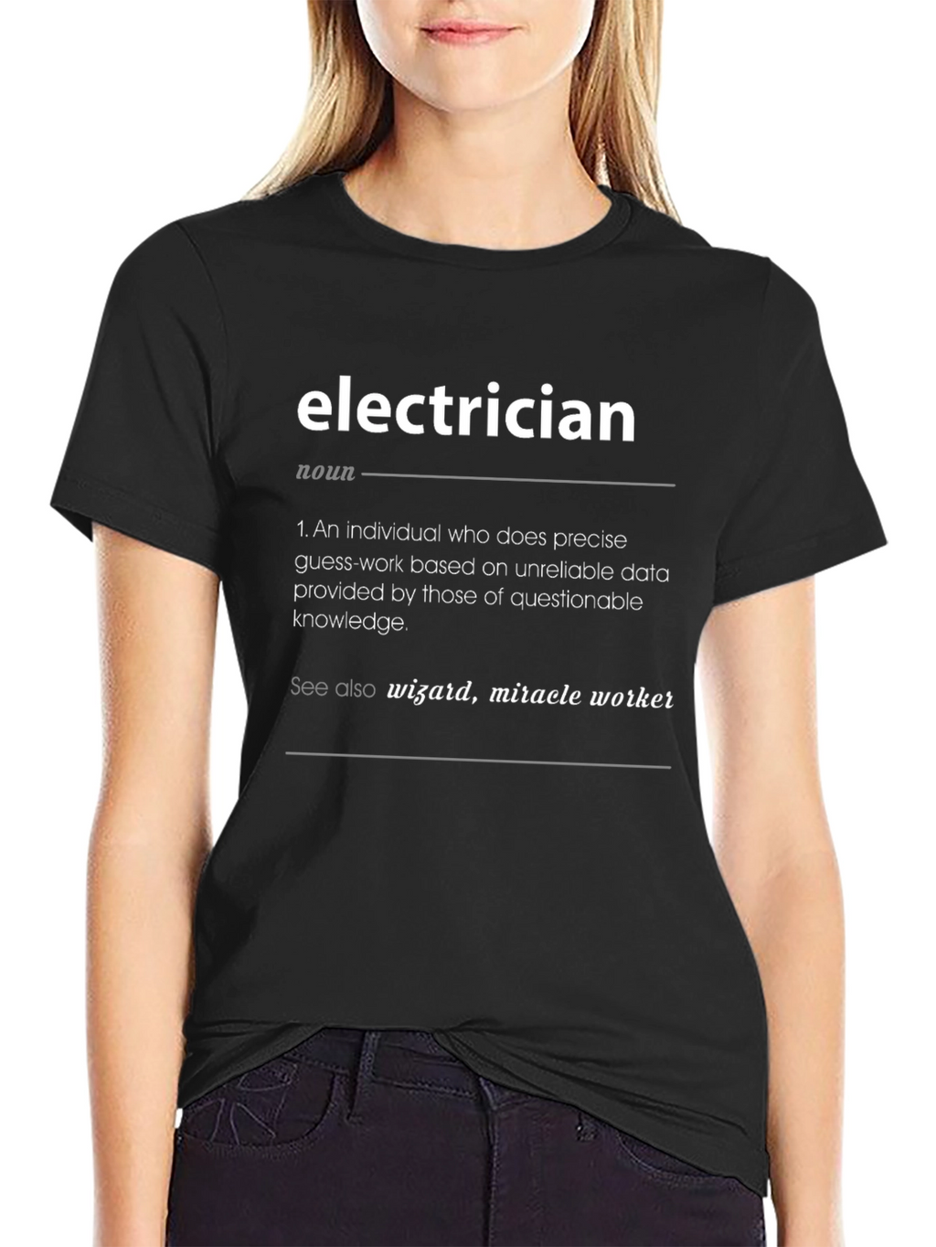 Electrician Definition T-Shirt - Funny Job Tee