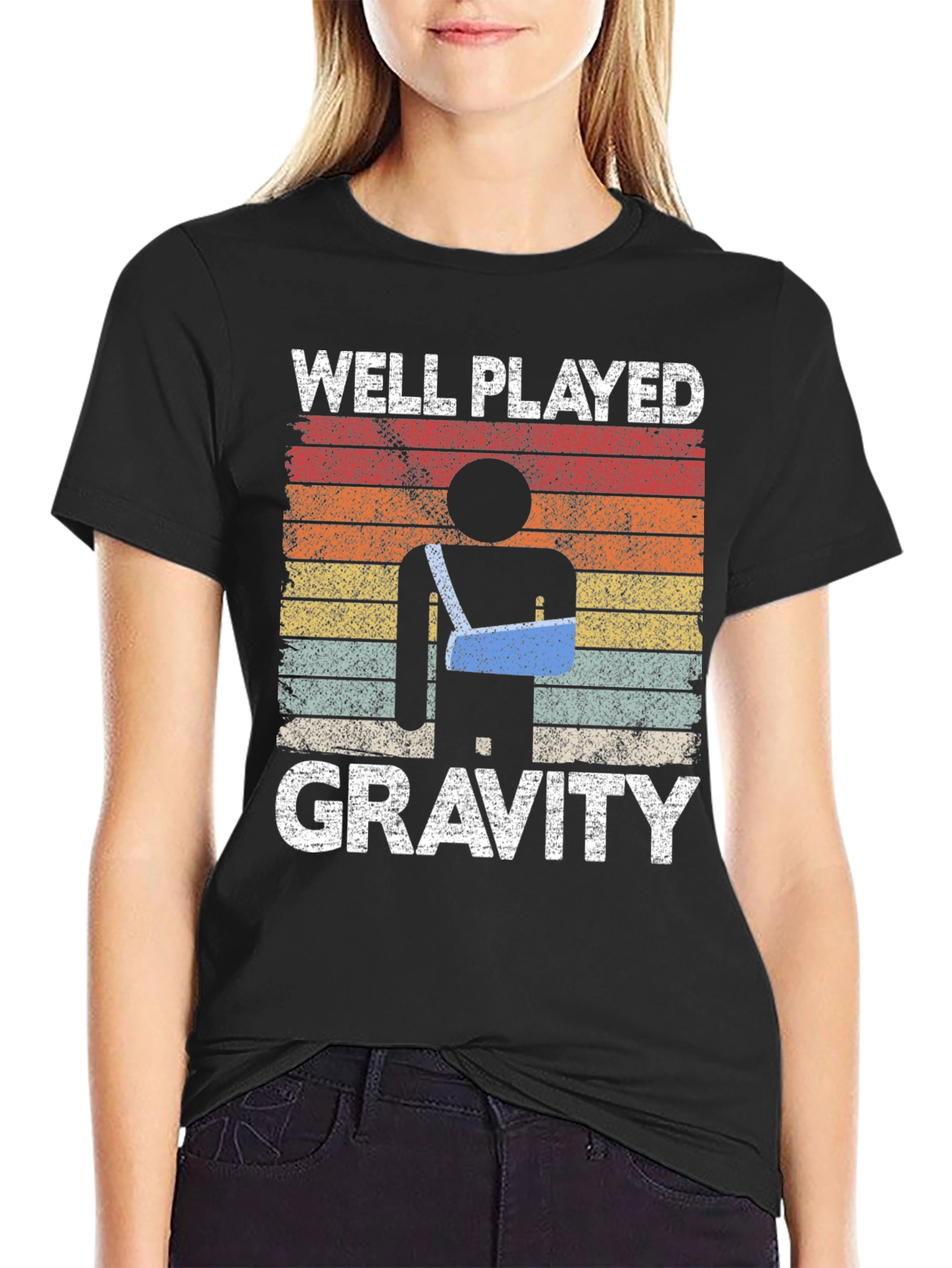 Well Played Gravity T-Shirt Funny Injury Humor