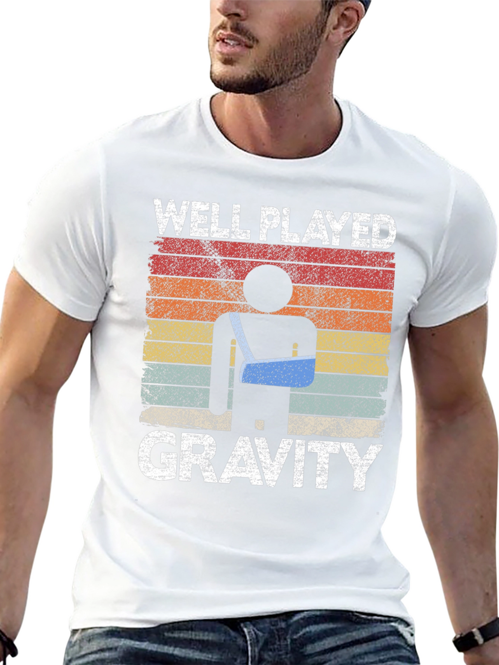Well Played Gravity T-Shirt Funny Injury Humor