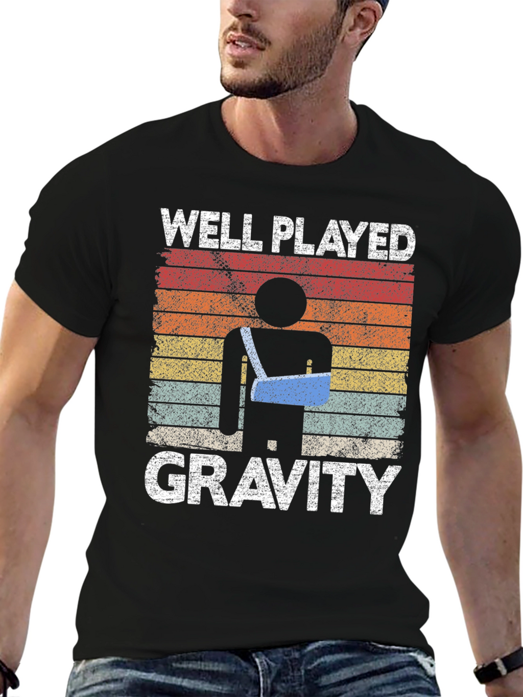 Well Played Gravity T-Shirt Funny Injury Humor