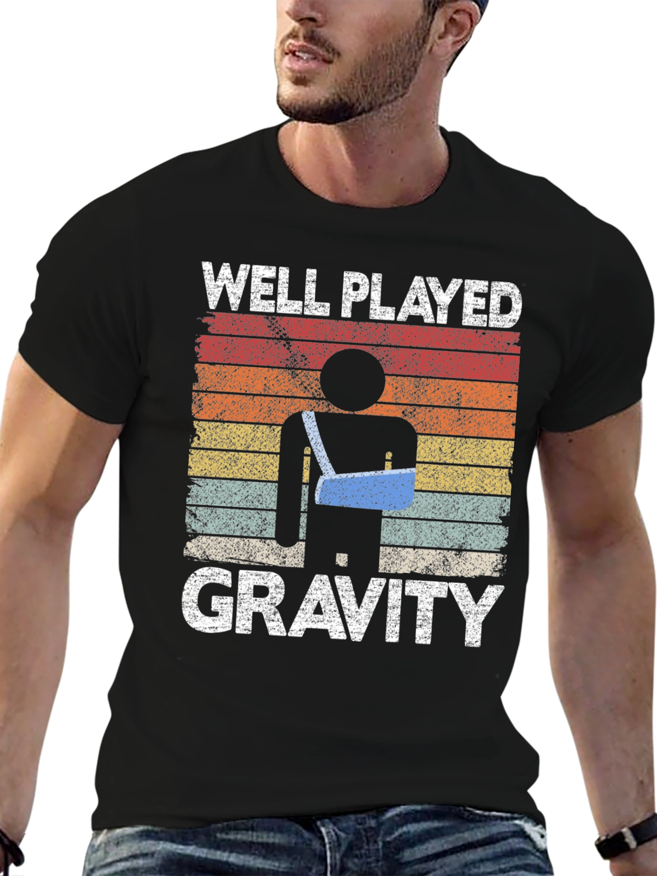 Well Played Gravity T-Shirt Funny Injury Humor