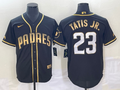 Men's San Diego Padres Fernando Tatis Jr. #23 Black Game Stitched Jerseys