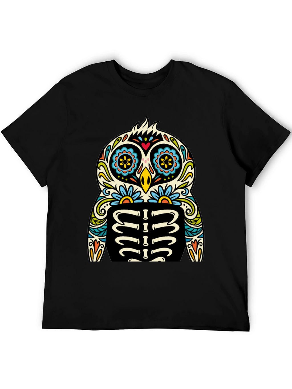 Sugar Skull Owl T-Shirt - Day of the Dead