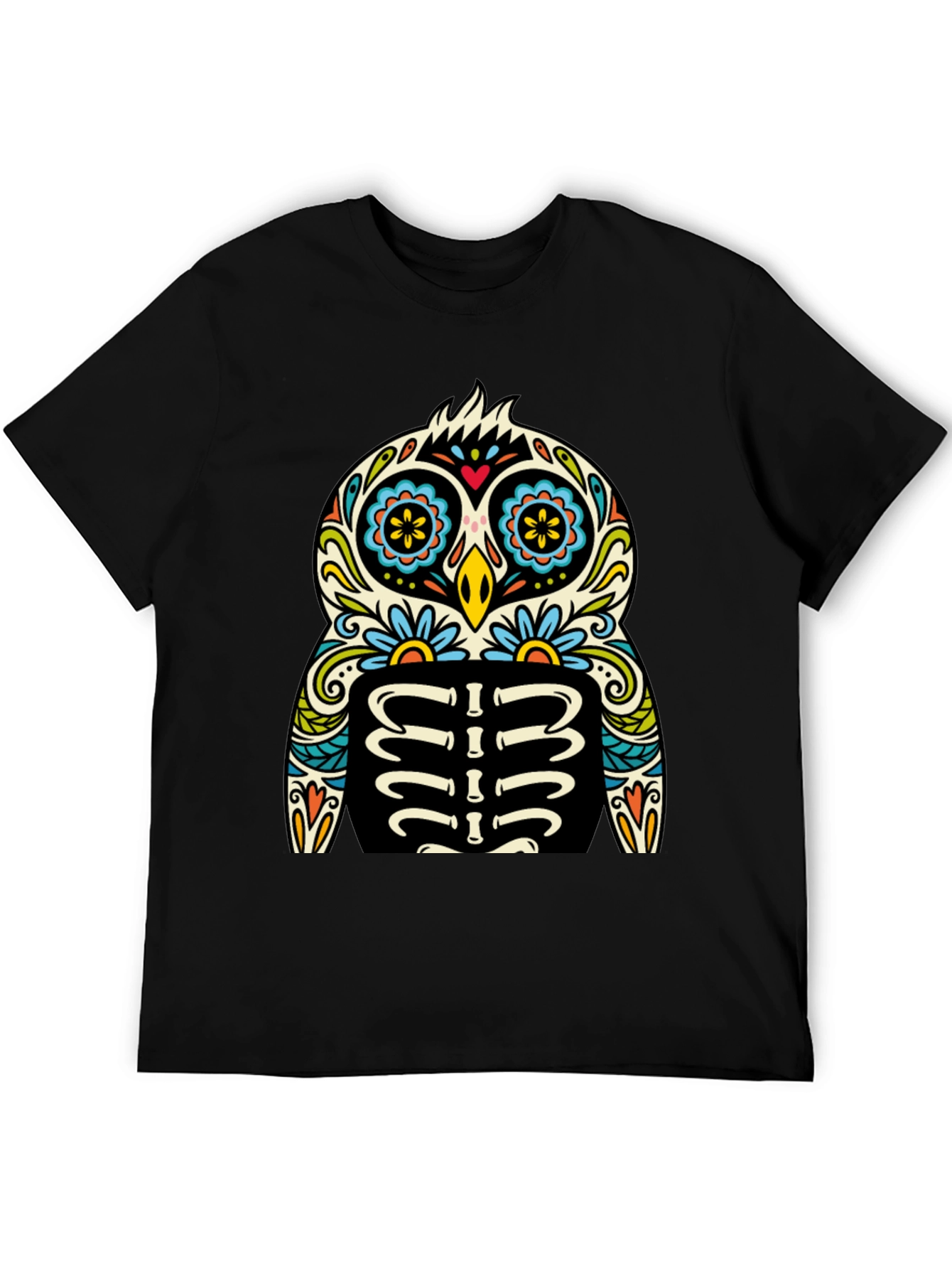 Sugar Skull Owl T-Shirt - Day of the Dead