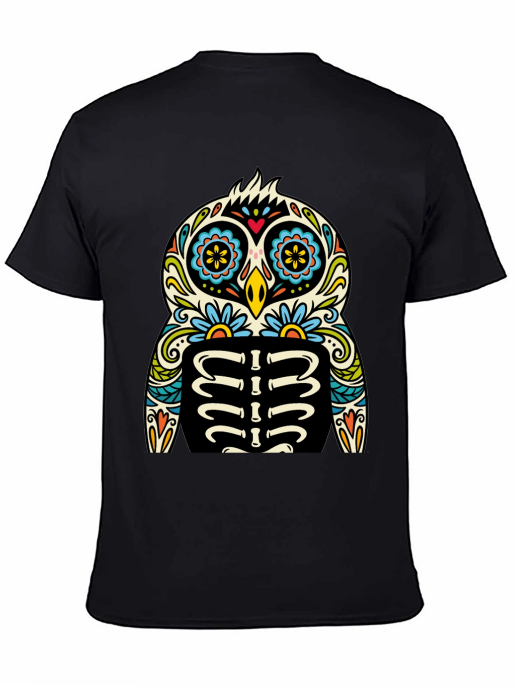 Sugar Skull Owl T-Shirt - Day of the Dead