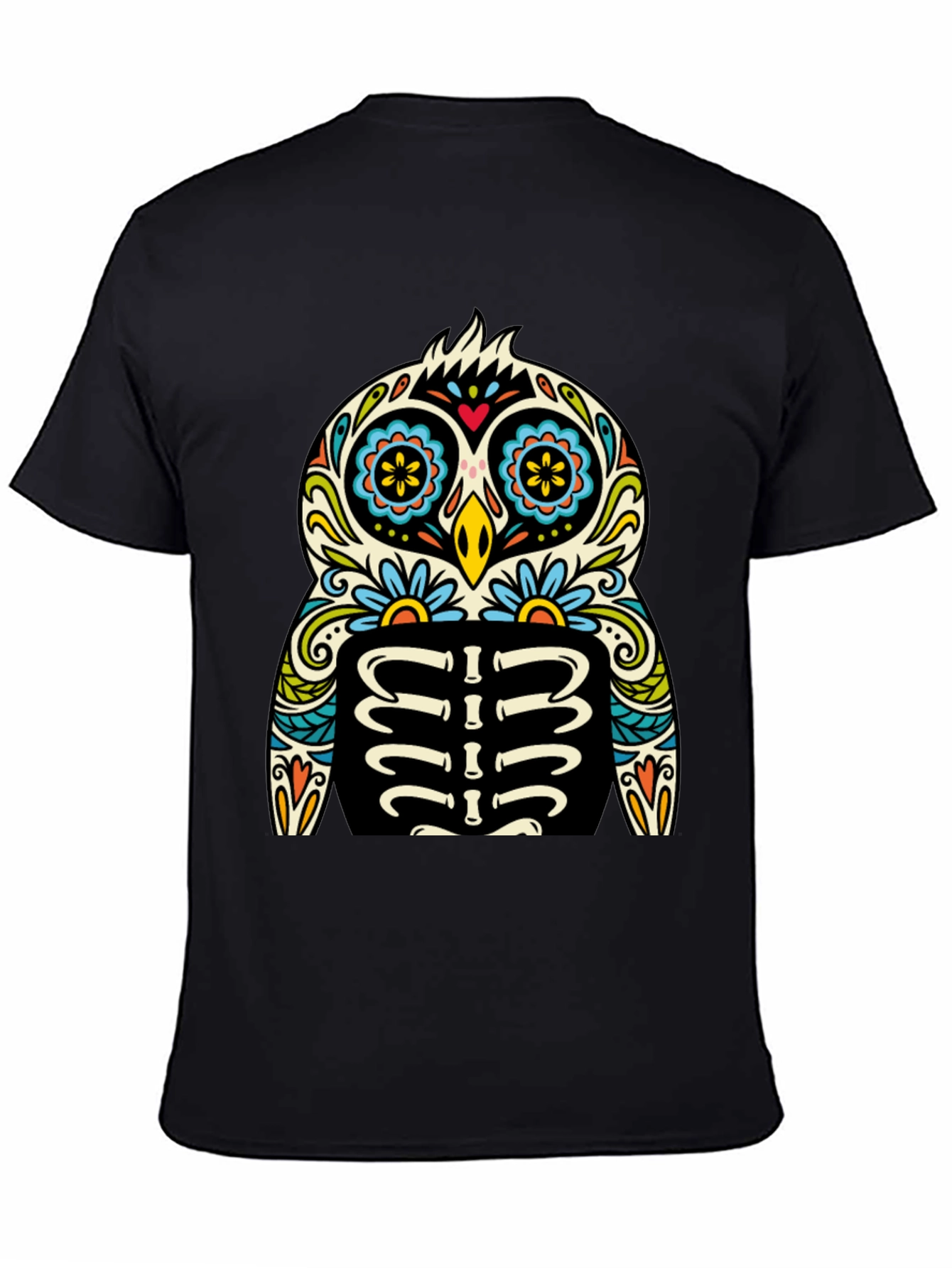 Sugar Skull Owl T-Shirt - Day of the Dead