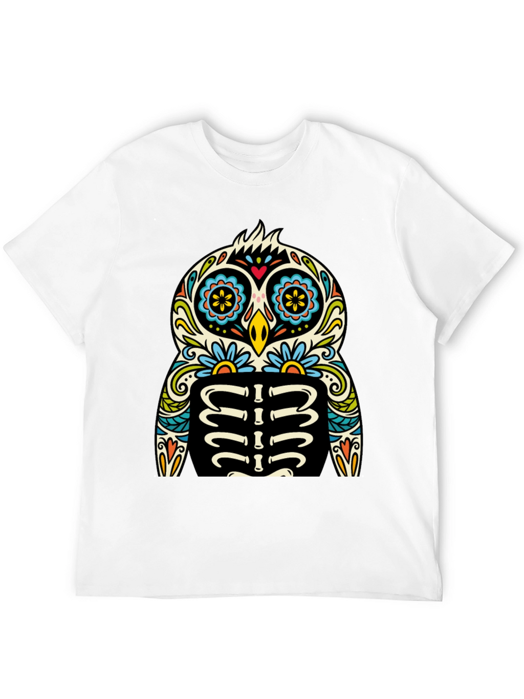 Sugar Skull Owl T-Shirt - Day of the Dead