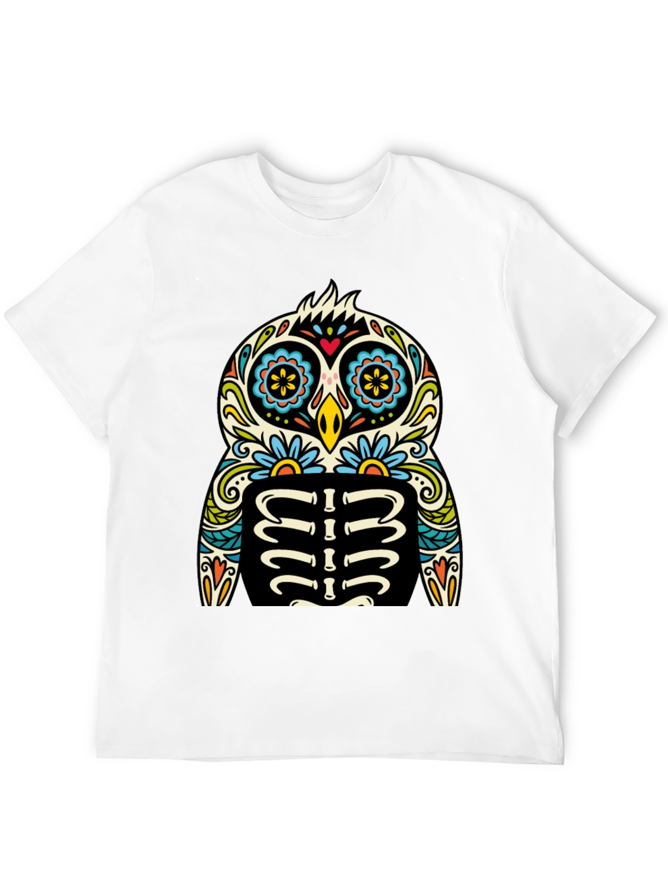Sugar Skull Owl T-Shirt - Day of the Dead