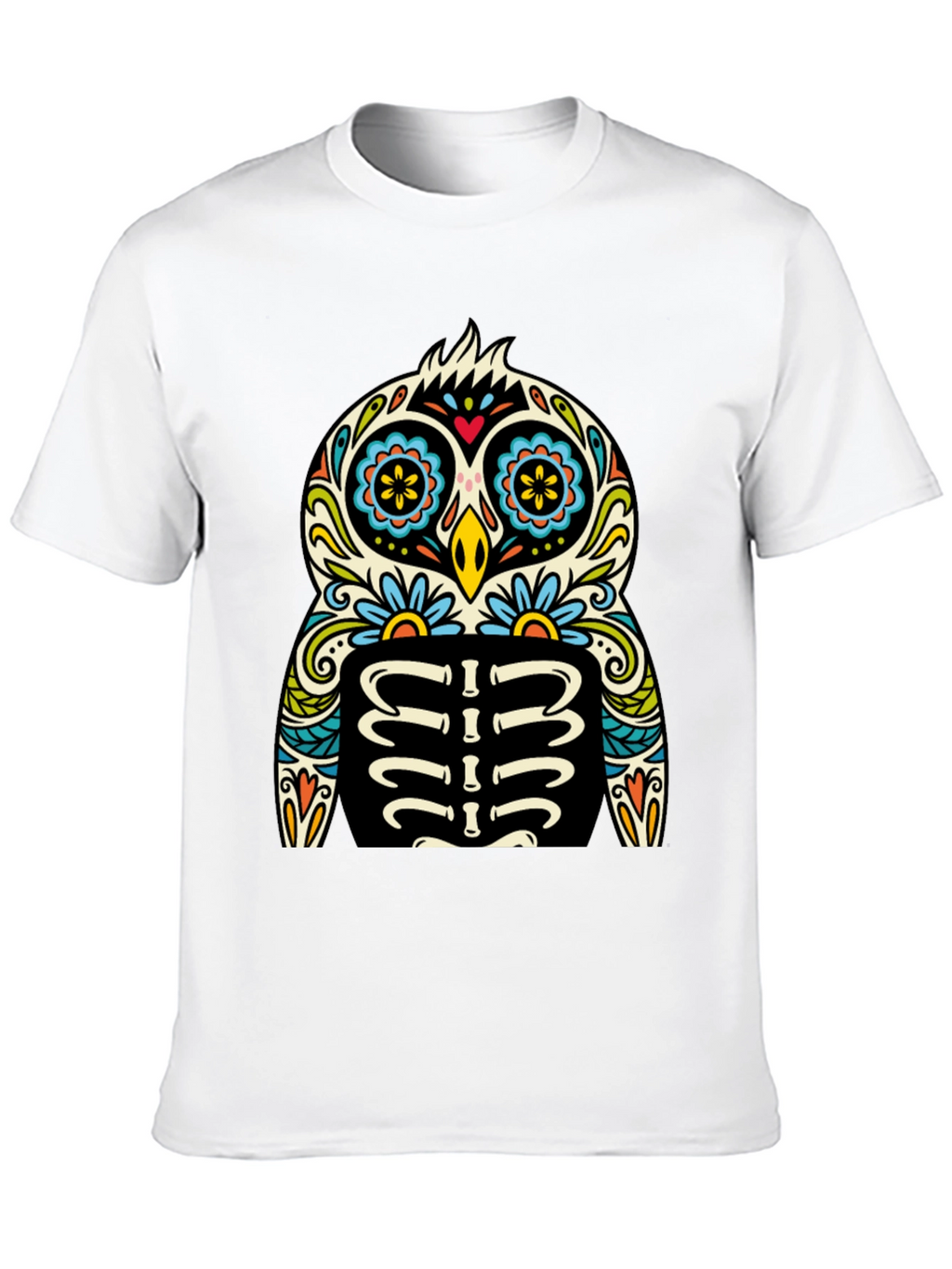 Sugar Skull Owl T-Shirt - Day of the Dead