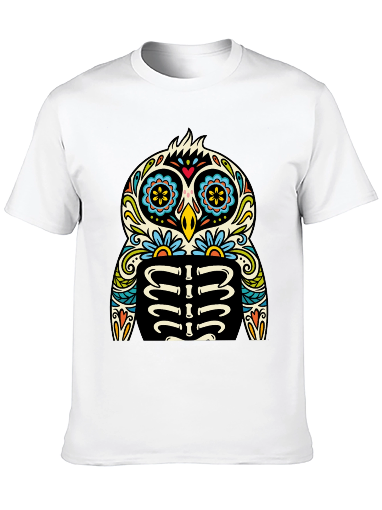 Sugar Skull Owl T-Shirt - Day of the Dead