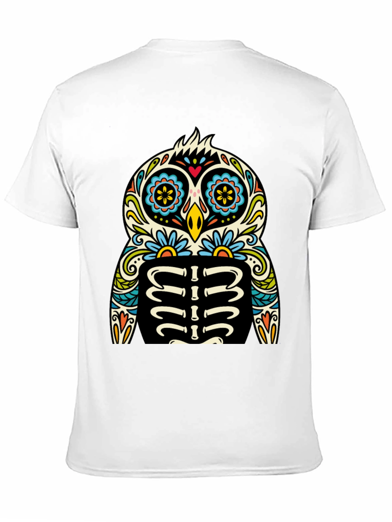 Sugar Skull Owl T-Shirt - Day of the Dead