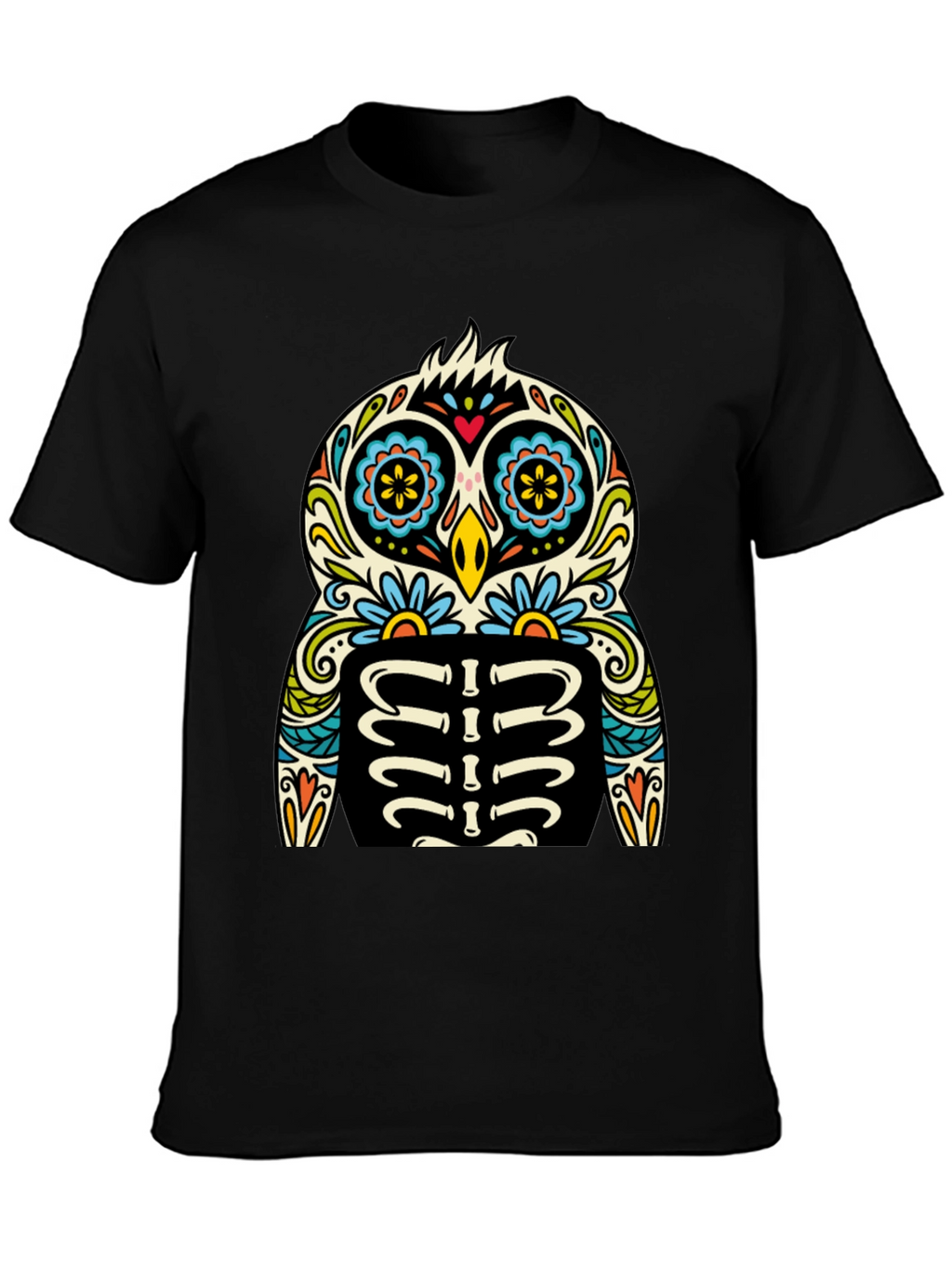 Sugar Skull Owl T-Shirt - Day of the Dead