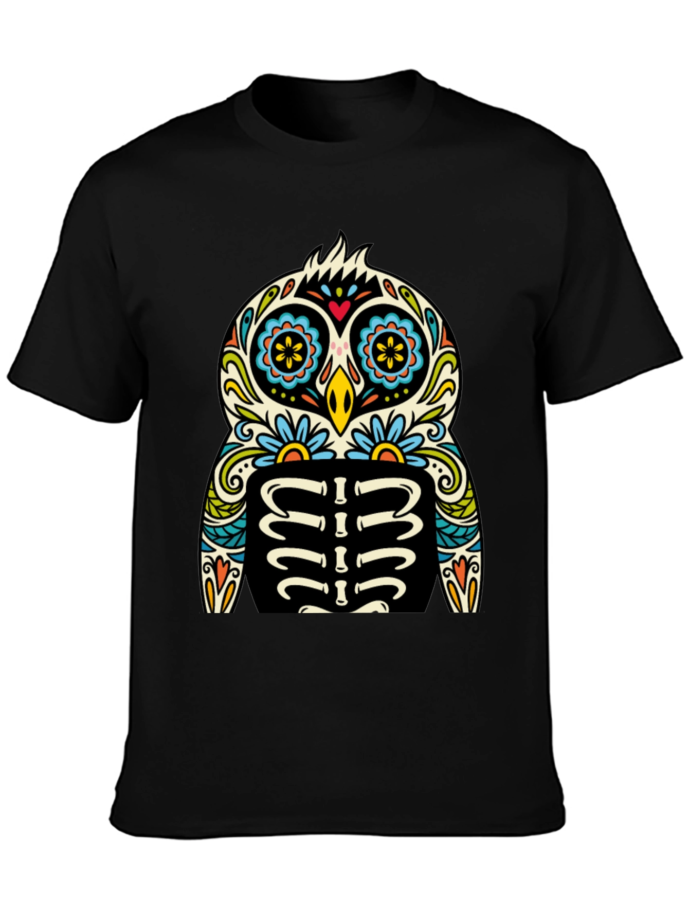 Sugar Skull Owl T-Shirt - Day of the Dead