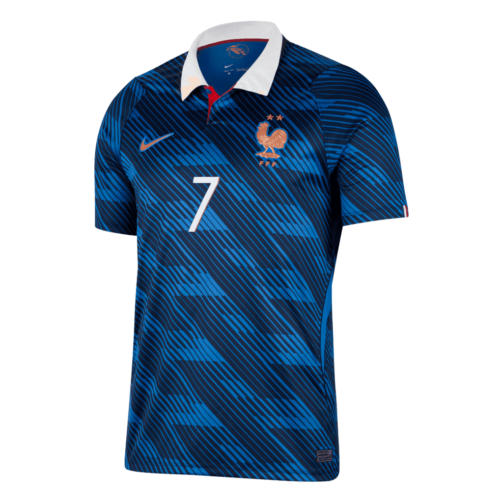 DEMBELE #7 France Home Soccer Jersey World Cup 2026 Blue Image 3