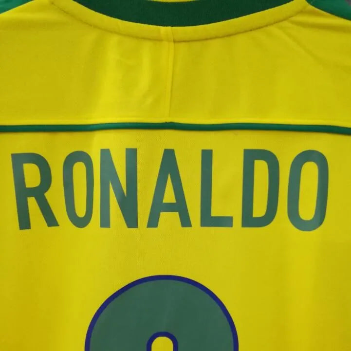 1998 Brazil Home Yellow Retro Player Version Soccer Jersey 球员版 Detail 3