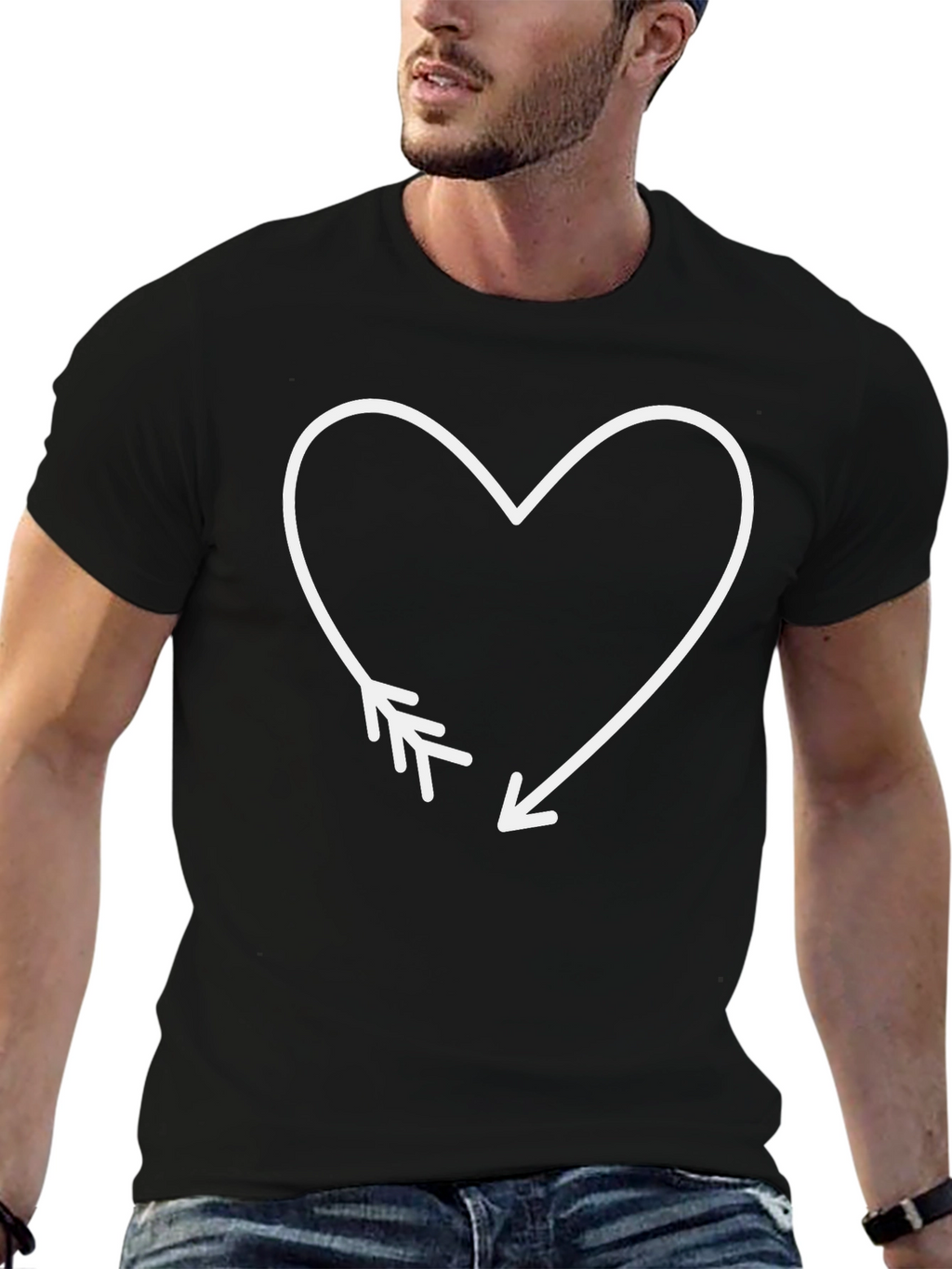 Heart Arrow T-Shirt - Stylish Graphic Tee