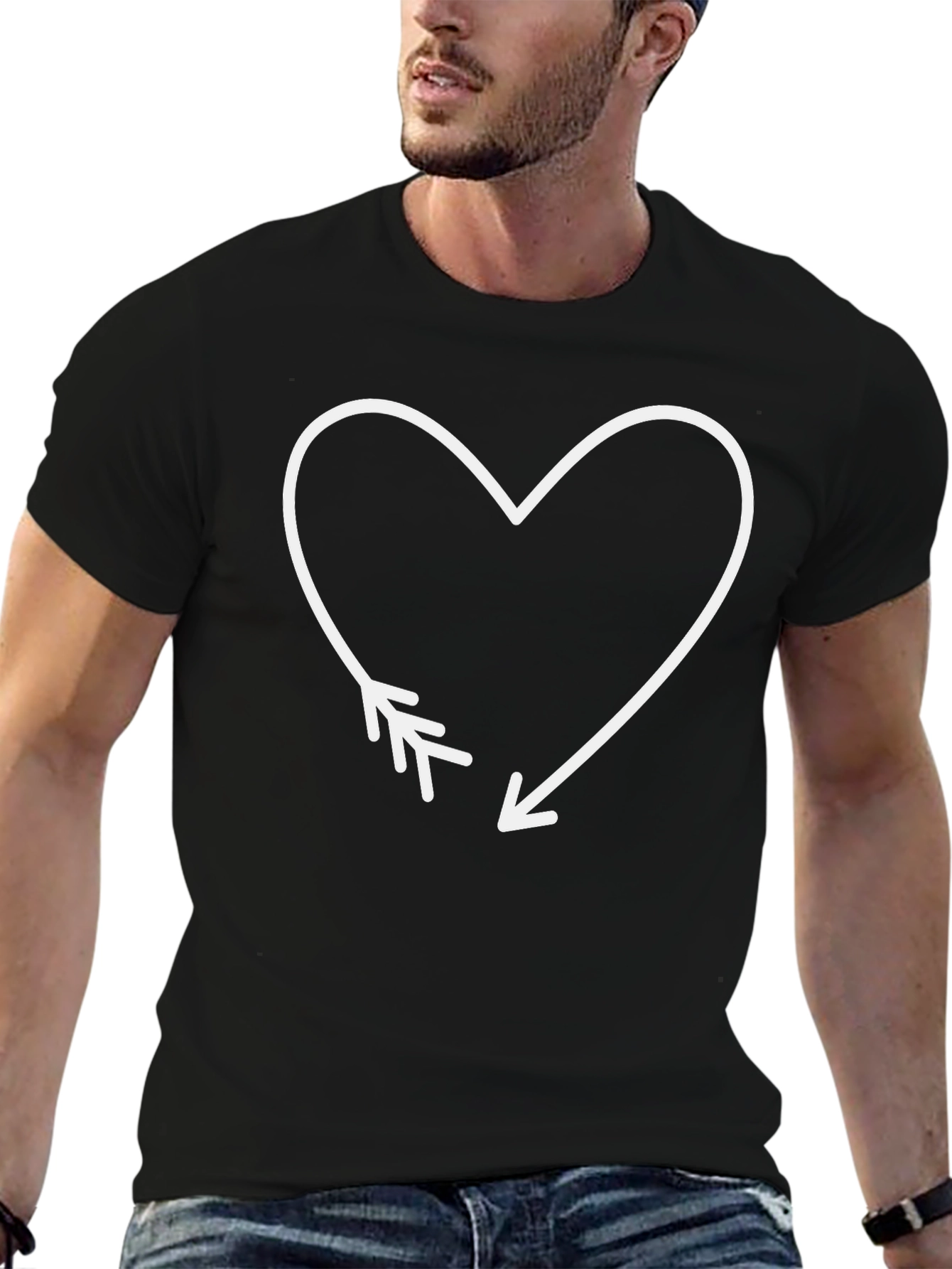 Heart Arrow T-Shirt - Stylish Graphic Tee