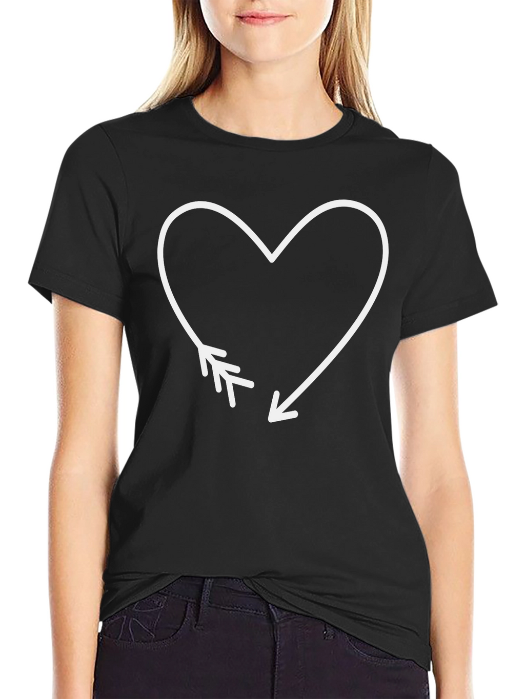 Heart Arrow T-Shirt - Stylish Graphic Tee