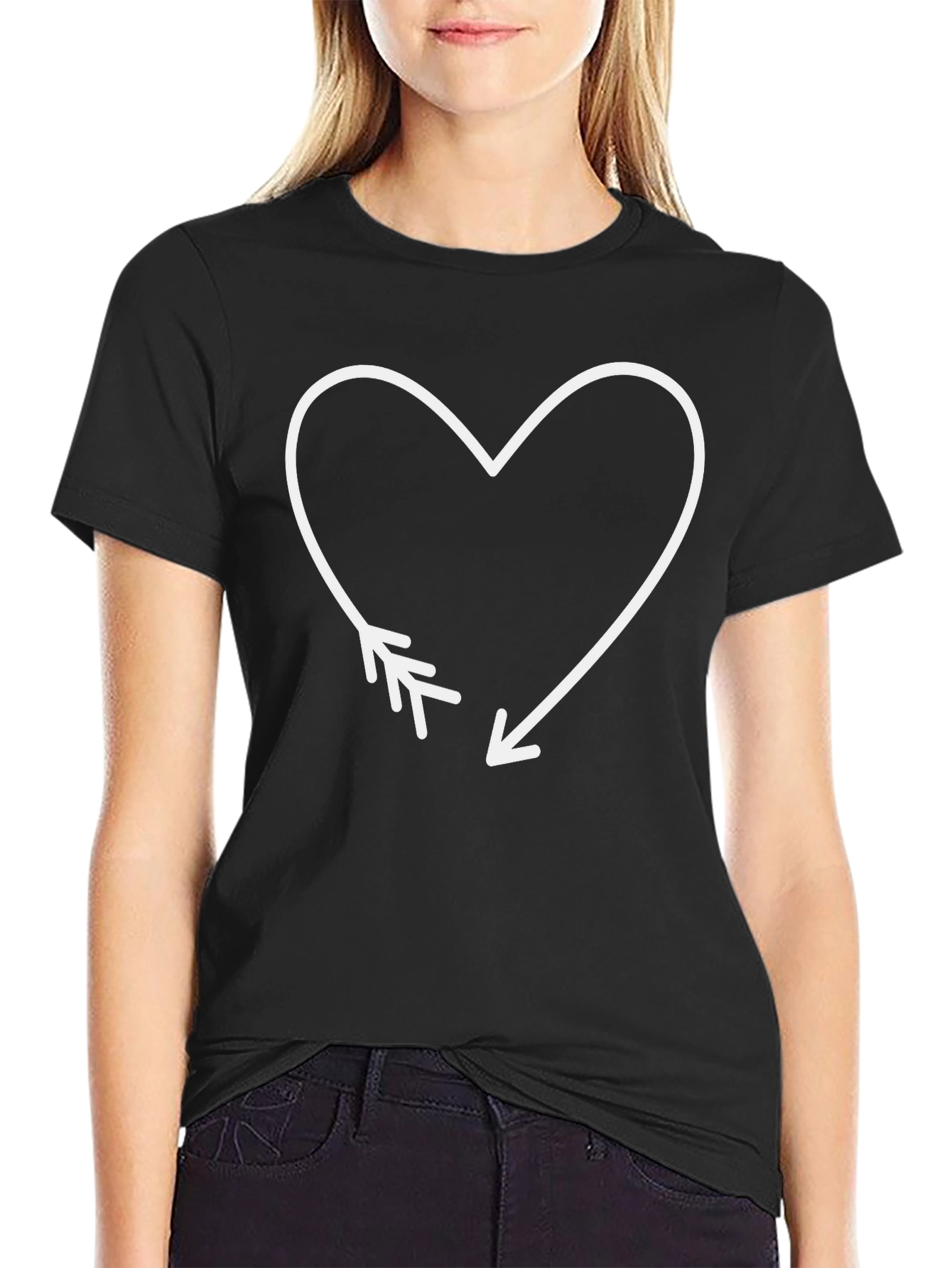 Heart Arrow T-Shirt - Stylish Graphic Tee