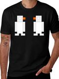 Pixelated Penguin Tee - Classic Black Cotton T-Shirt