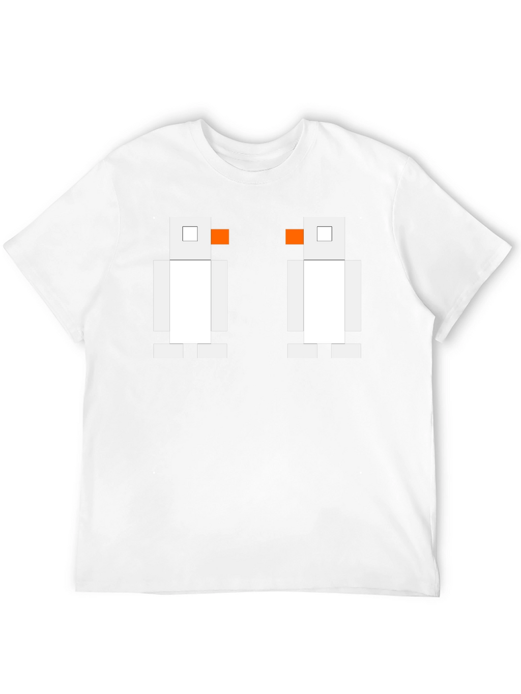 Pixelated Penguin Tee - Classic Black Cotton T-Shirt