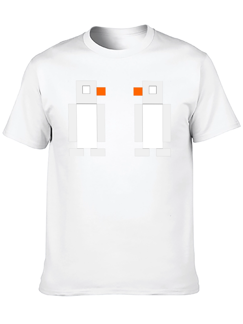 Pixelated Penguin Tee - Classic Black Cotton T-Shirt