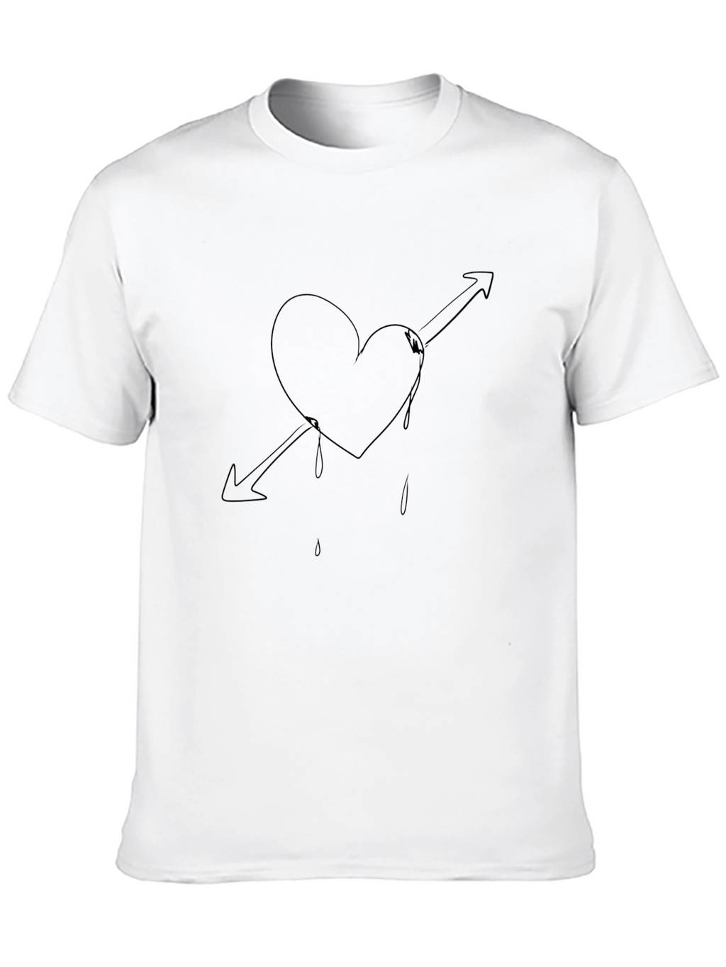 Bleeding Heart Arrow T-Shirt - Black