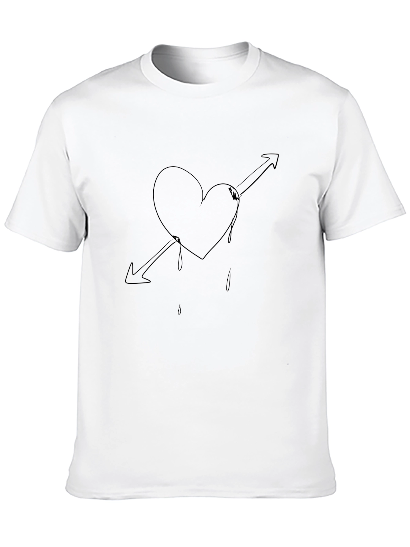 Bleeding Heart Arrow T-Shirt - Black