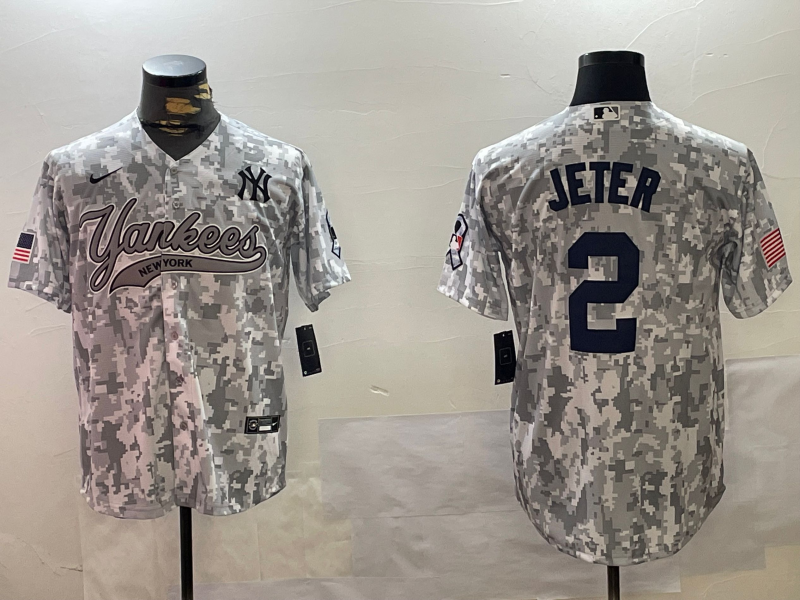 Men's New York Yankees Derek Jeter #2 Arctic Camo 2024 Salute to Service Limited Jerseys