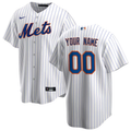 Men's New York Mets White Home Replica Custom Jerseys