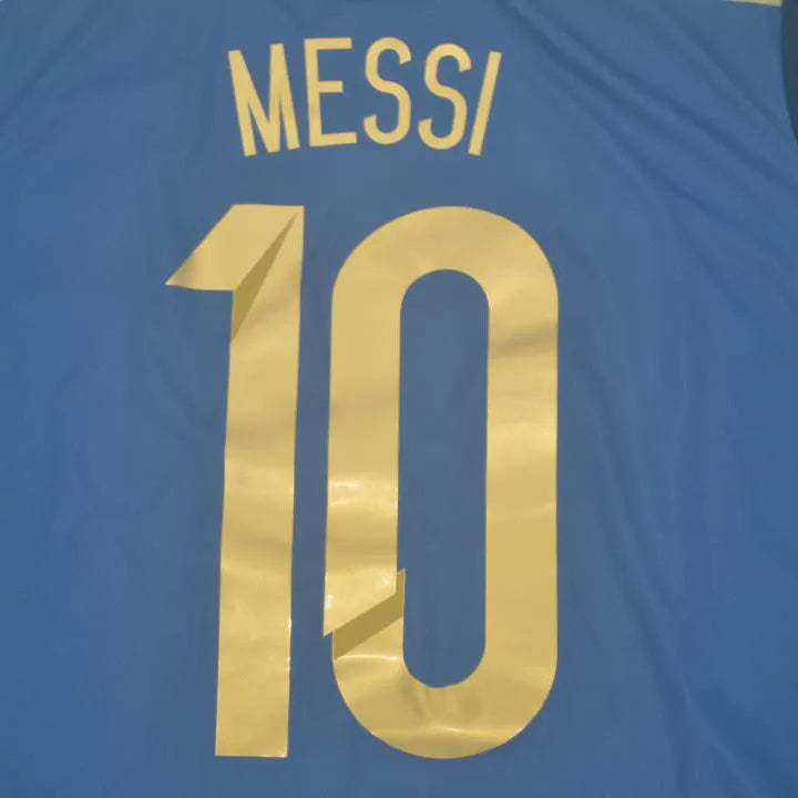 2014 Argentina Away Retro Player Version Soccer Jersey Detail 2