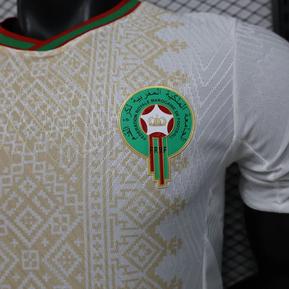 2026/27 Morocco Away White Player Version Soccer Jersey Detail 4