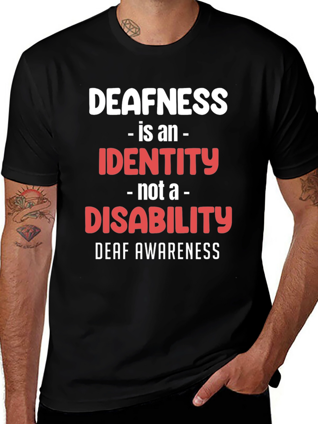 Deafness Awareness T-Shirt - Identity Not Disability