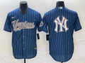 Men's New York Yankees Blue Replica Player Jerseys Joint Edition