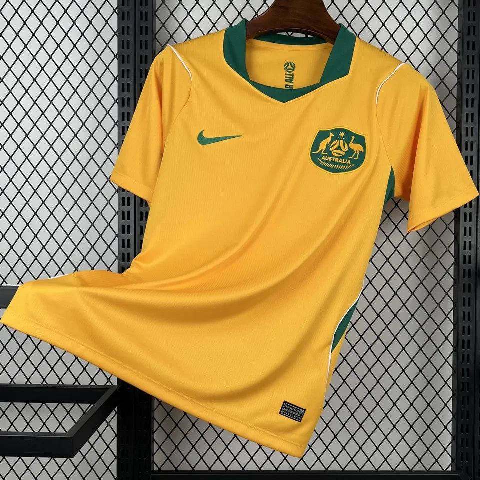2026/27 Australia Home Yellow Soccer Jersey Detail 1